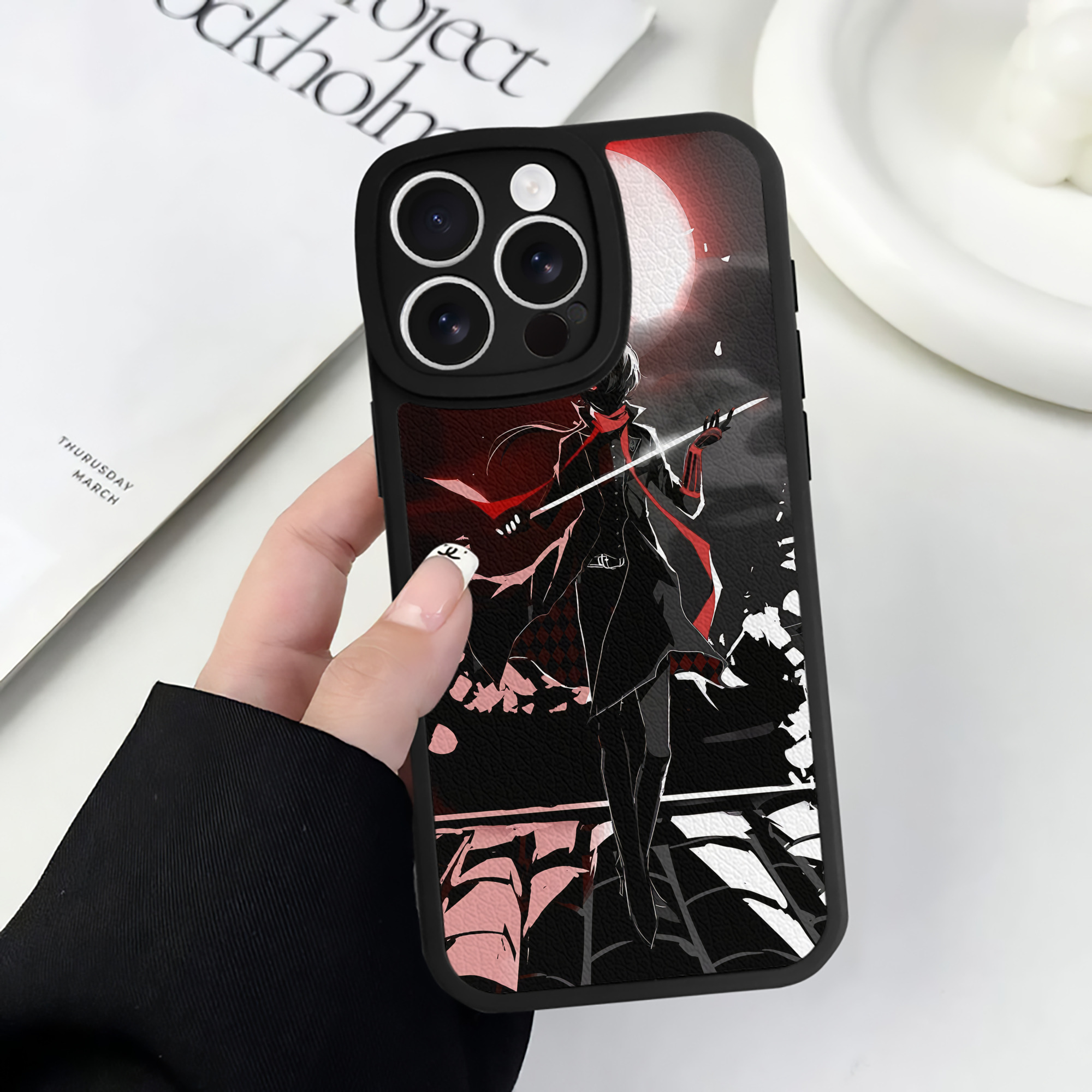 （画像用） 刀剣乱舞 Touken Ranbu 【iPhone 16シリーズ対応】シリコンスマホケース（レザー調） 材質：シリコン